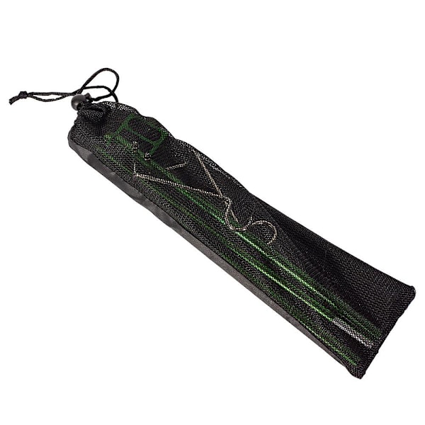 Utomhus camping picknick bärbar ljusstolpe lampstolpe rese aluminiumlegering hopfällbar campingtält lykta ljusstolpe Green