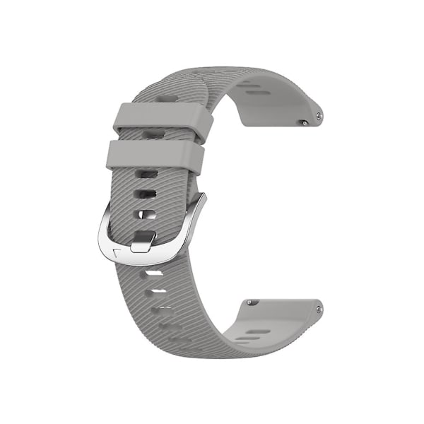 Rem til Garmin Forerunner255 22Mm Cross Texture Silikone Urrem Lys Grå