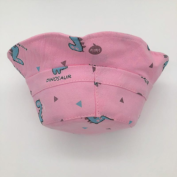 Cartoon Dinosaur Print Baby solhat Bomuld udendørs pige dreng solhat pink