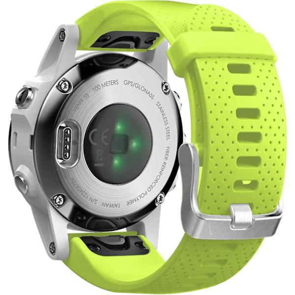 Vaihtohihna Fenix ​​5s Plus/fenix 6s Pro/fenix 7s/d2 Delta S -älykellolle (hopea solki-tummansininen) Green
