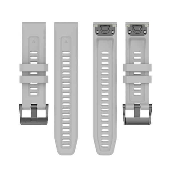 22mm Quick Release Silikone Rem Til Garmin Fenix 7X Grey