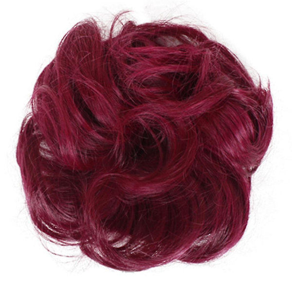Helppo käyttää Tyylikkäät hiukset Scrunchies Luonnollisesti sotkuiset kiharat nutturit hiustenpidennys-niubi 26