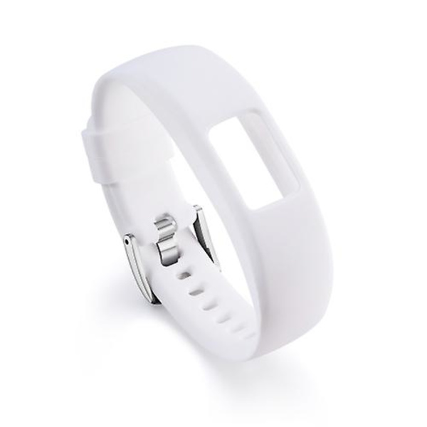 För Garmin Vivofit 4 Gloss & Color Integrated Silicone Watch Band White