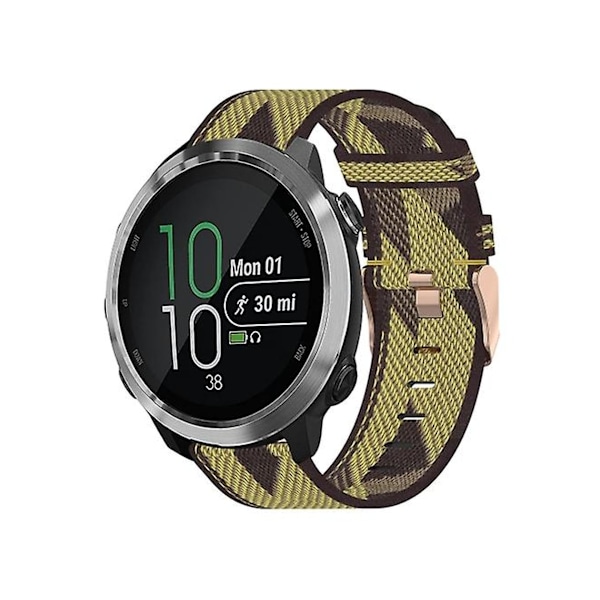 Hihna Garmin Forerunner 645 Music 20Mm Nylon Kudottu Ranneke Keltainen