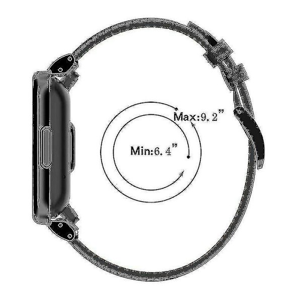 For Xiaomi Redmi Watch 2 Lite udskiftning ægte læderrem justerbar ur Grey, Grey Style C