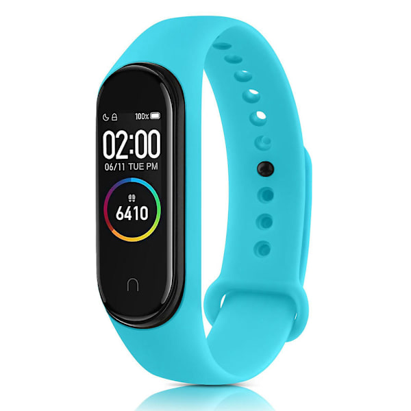 Egnet for silikonklokke for Xiaomi 6 Mi 5 Tpu klokkestropp M5 armbånd Xiaomi 4 3 Sport håndledd Mi 6 Smartwatch tilbehør klokke light blue For Mi  5