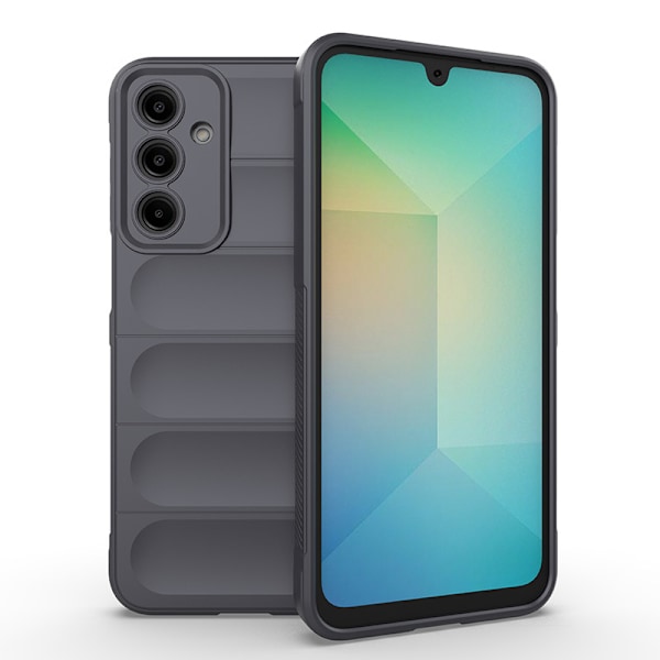 Etui til Samsung Galaxy A15, støtsikker silikon, grå