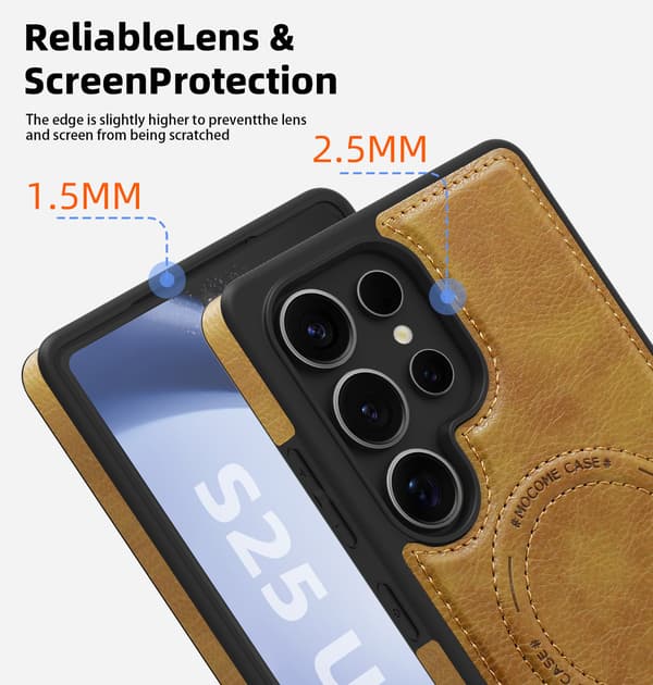 deksel for Samsung Galaxy S24 Ultra lær, grå
