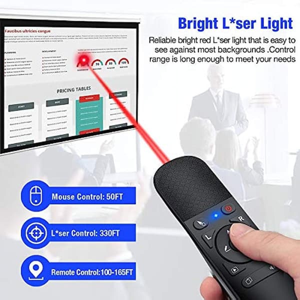 Presenter Clicker Air Mouse Funktion Trådlös Presenter USB Powerpoint Clicker RF 2.4 GHz