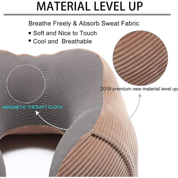 Resekudde i Memory Foam med 360-graders huvudstöd, brun