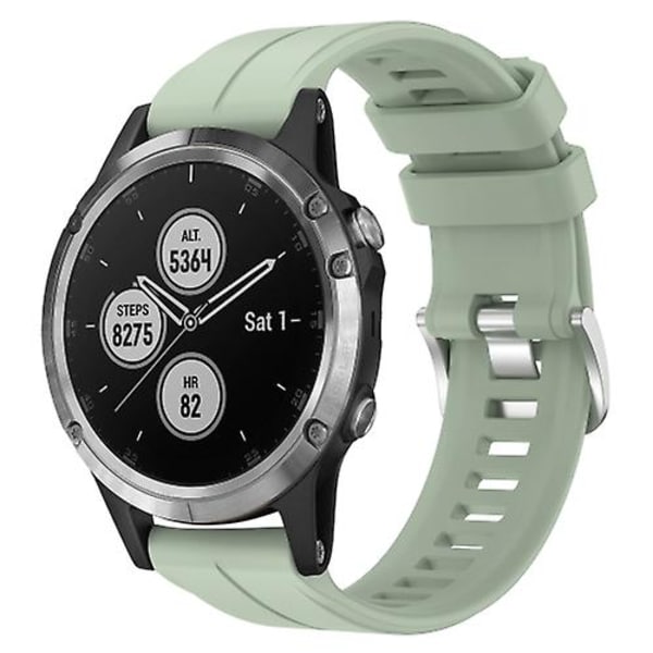 Garmin Fenix ​​5 Plus 22 mm yksiväriselle watch Light Green