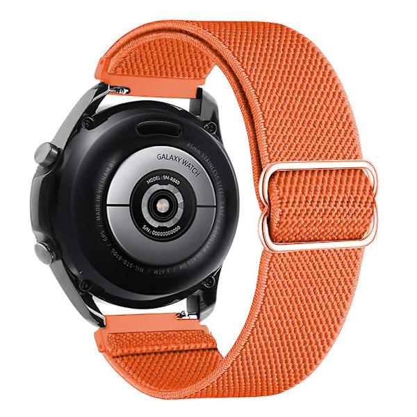 20 mm 22 mm bånd til Samsung Galaxy Watch 4/classic/3/5/pro/active 2 Gear S3 Elastic Nylon Loop Huawei Watch Gt 2 2e 3 Pro Strap Orange 22mm