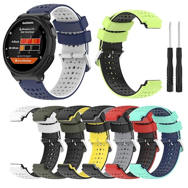 För Garmin Forerunner 620 Silicone Sports Watch Red-Black