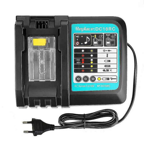 Batterioplader Til Makita 14.4v 18v Batteri Bl1830 Bl1430 Dc18rc Dc18ra Eu Stik 3a 1a Oplader 3A charger