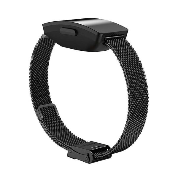 För Fitbit Inspire / Inspire Hr / Ace 2 Double Insurance Buckle Milanese Watch Band Black