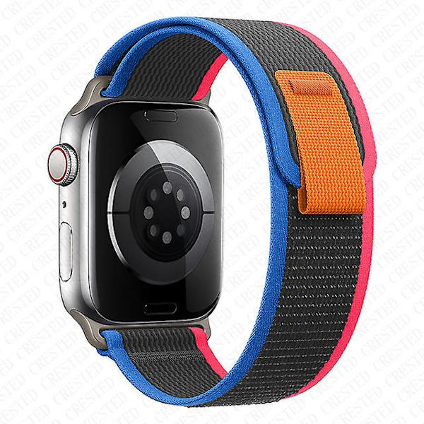 Band för Apple Watch Rem 49mm 44mm 40mm 45mm 41mm 42mm 38mm Correa Nylon Trail Loop Armband Iwatch Ultra Series 7 6 5 3 Se 8 wine red 38 40 41mm