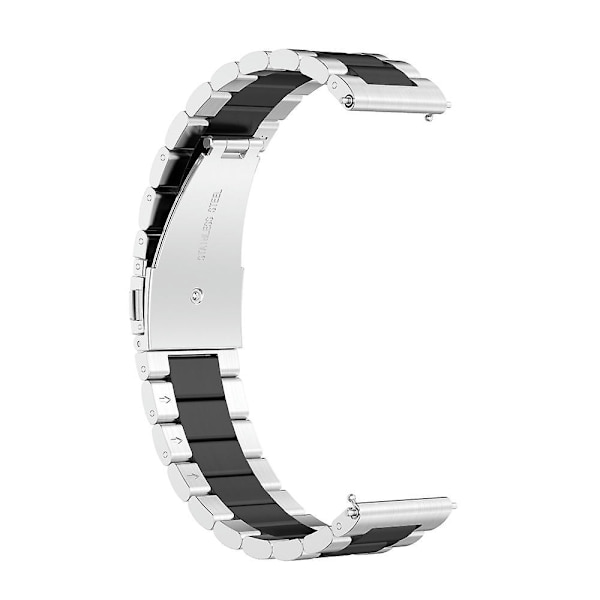 Rustfrit stålrem til Huawei Watch GT 3/ Watch GT 2 42mm Silver Black