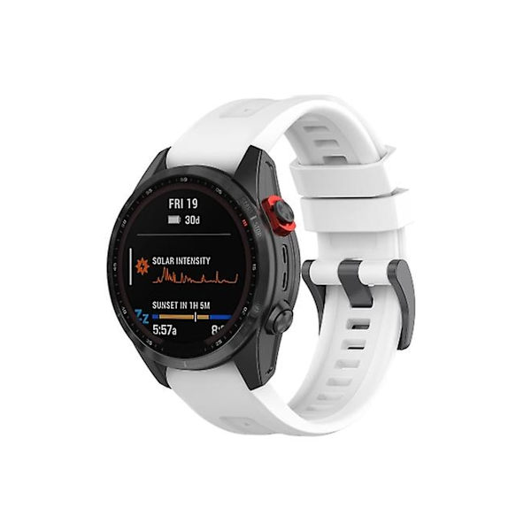 Rem for Garmin Fenix 7X Hurtigutløsning Silikonklokke Rem Hvit