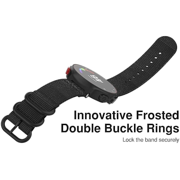 Tykk lerret nylonrem for Garmin Fenix 5/fenix 6 (22mm svart)