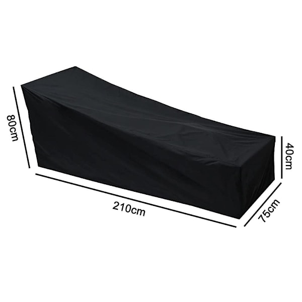 Lounge Patio Chair Cover, Vattentät 210d Patio Möbler Överdrag Utomhus Med Förseglad Söm Dragsko Botten Spänne Hållbar Dammtät Anti-uv Dag Chais