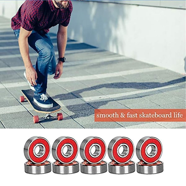 10 kpl/setti 608 2Rs kuulalaakerit Abec-11 8X22X7 Mm Syvyys