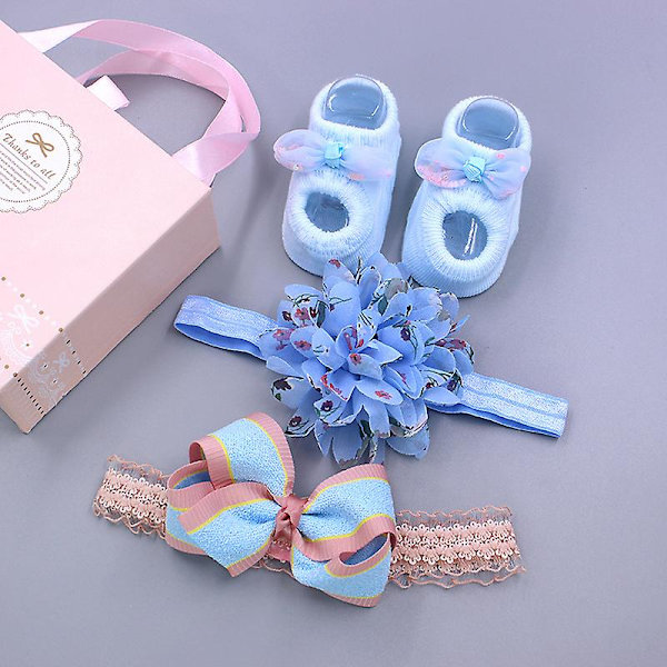 3kpl/ set Star Lace Baby Headband Set Flower Bow Girls Bandana style4