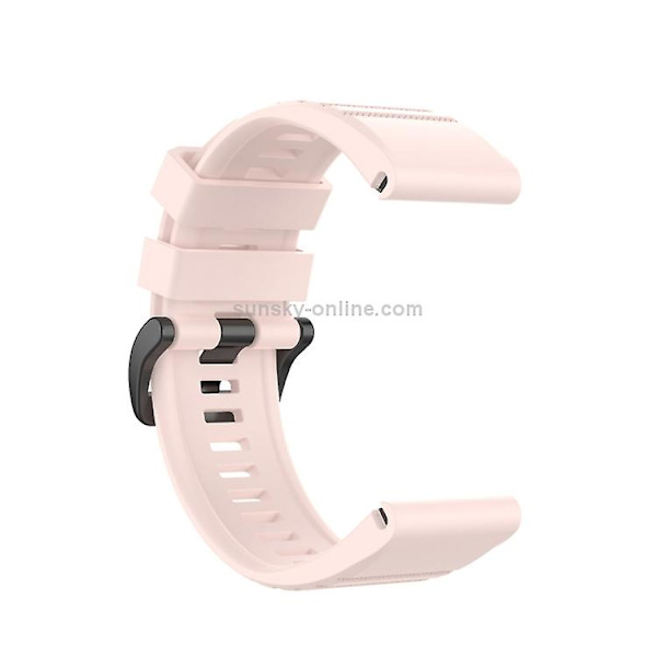 For Garmin Fenix ​​6 22mm Smart Watch Quick Release Silicon Watch Band Light Pink