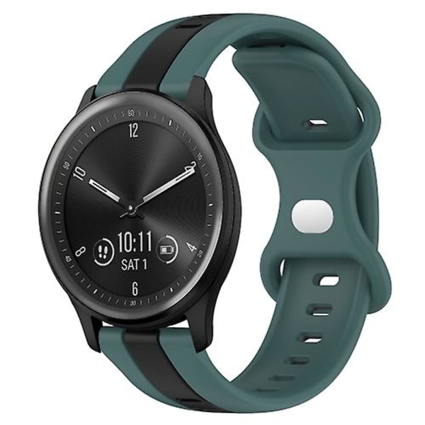 Garmin Vivomove Sport 20mm Butterfly Solki Kaksivärinen watch Green-Black