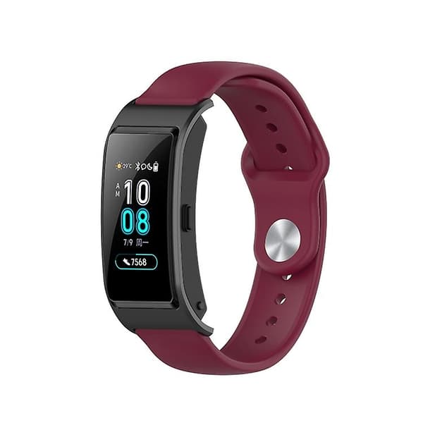 Til Garmin Vivomove 3s / 4s 18 mm omvendt spænde silikone urbånd Wine Red