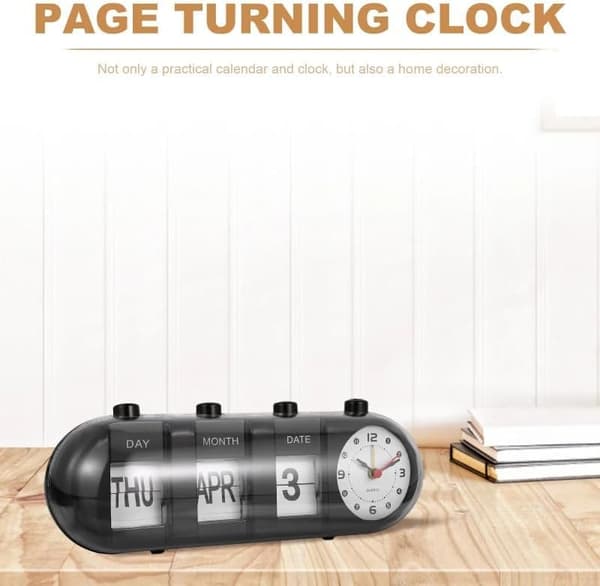 Vækkeur med Store Tal Kalender Vækkeur Sort