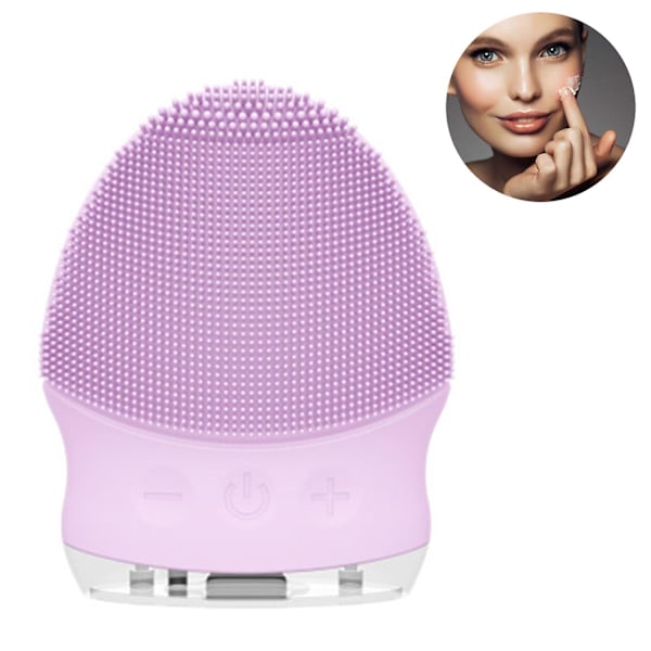 Silicone Facial Cleanser Electric Facial Cleanser Facial Brush Purple