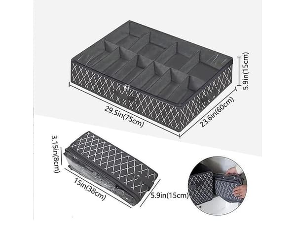 Pakke Stor Kapacitet Sko Organizer Foldbar Under Seng Sko St