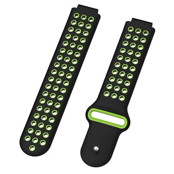 Til Garmin Forerunner 220 / 230 / 235 / 630 / 620 / 735xt silikone urrem Black green