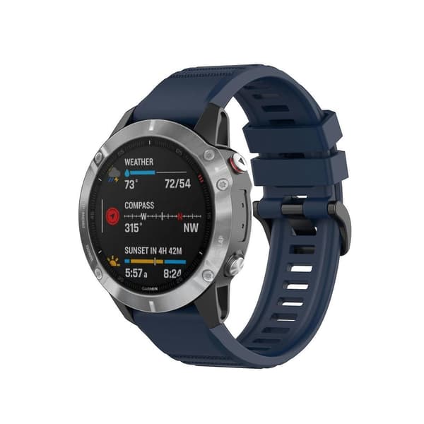 Silikon Hurtigutløser Rem For Garmin Fenix 7 / Epix Midnight Blue
