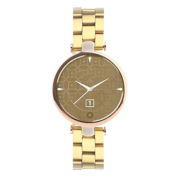 Ruostumattomasta teräksestä valmistettu kolme helmeä käsin irrotettava Xiaoman watch Garmin Lilylle Gold