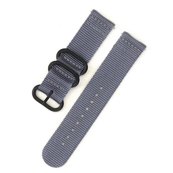 För Suunto 7 Tre-rings stålspänne Nylon watch Grey