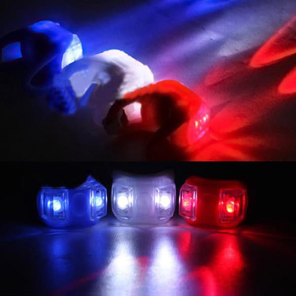 Fro Lights Mountain Bike Advarselslys Led Baklys Frontlys Kikkertlys White