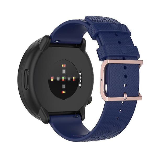 For Polar Dot Textured Silicone Watch Band Midnight Blue
