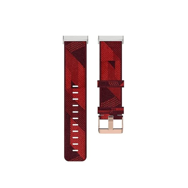 Yleiskäyttöinen nailonpunosranneke Fitbit Versa 4 / Sense 2 -kelloon VCU Red Stripes