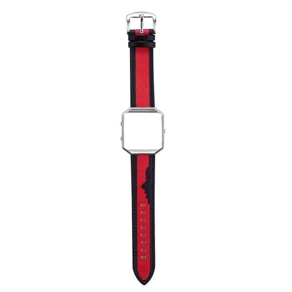For Fitbit Blaze Men tilpasset klokkerem Black Red