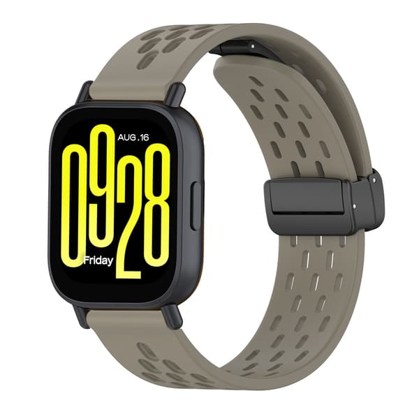 Rem til Xiaomi Redmi Watch 5 Active/watch 5 Lite 22mm Magnetisk silikone urrem (brun)