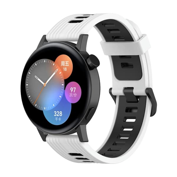 Silikonrem for Huawei Watch GT 3 42mm 2 White Black
