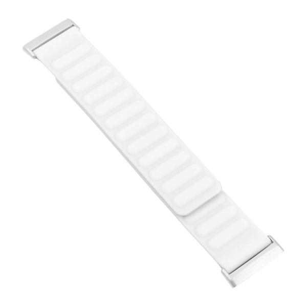 For Fitbit Versa 4 / 3 / Sense 2 20 mm magnetisk silikonklokkerem White