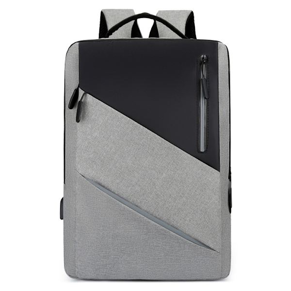 Laptopveske med USB-lading, grå