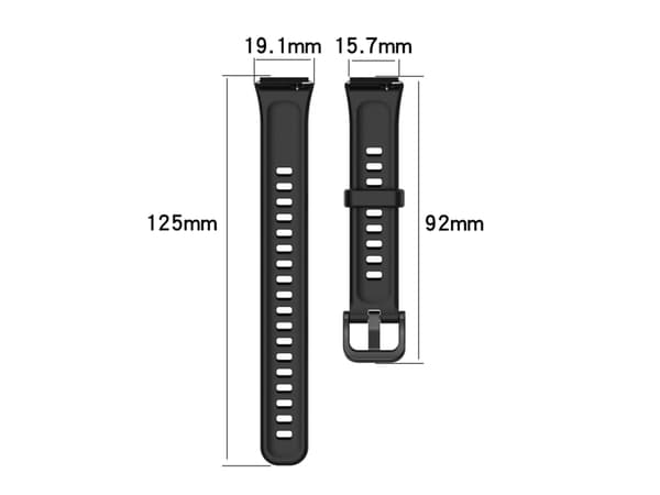 Huawei Strap 7 -älykellohihna silikonia (musta)