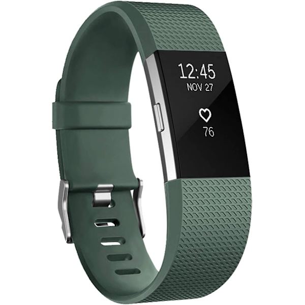 Udskiftningsbånd, der er kompatible med Fitbit Charge 2, Classic & Special Edition justerbare sportsarmbånd Olive Green Large