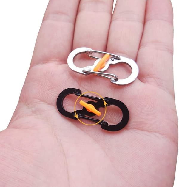 Mini Karabiner i Rostfritt Stål - S-Forma Nyckelringskrokar