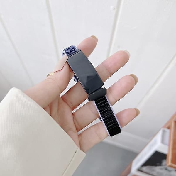Til Fitbit Inspire 2 Nylon Loop Strap Watch Band Purple