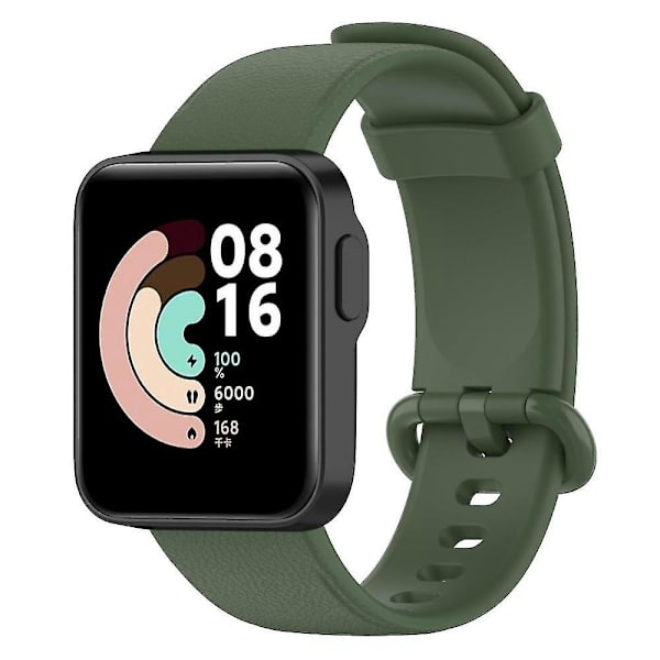 Klokkestropp for Xiaomi Mi Watch Lite - Remstropp i silikon for håndleddet - Rem til Redmi Watch 2 Lite Green