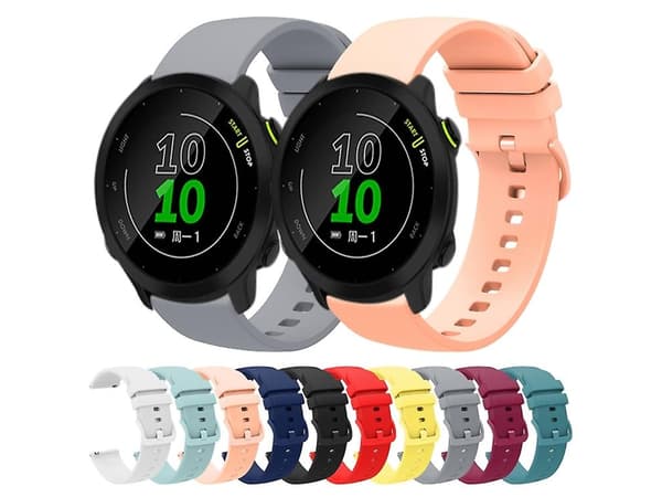 Rem til Garmin Forerunner 158 20Mm Pink Solid Color Blød Silikone Urrem